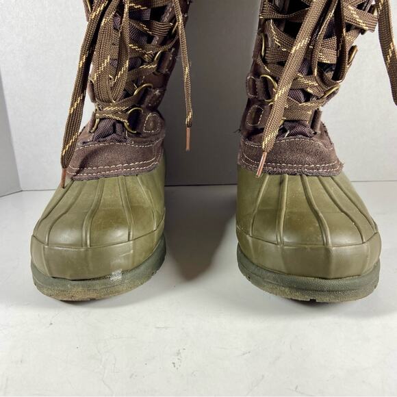 ARCTIC SHIELD leather fur lined lace up snow boots winter gorpcore duck boot - Picture 4 of 10